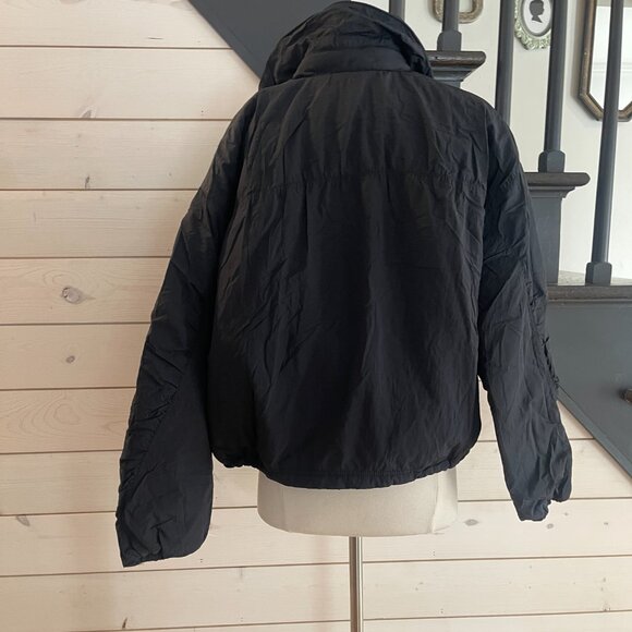 SOLD Free People Movement Off The Bleachers Coaches Jacket Black NWT Size Small - Picture 13 of 14